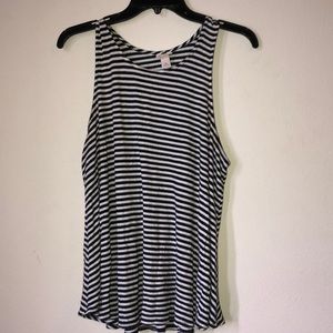 Black and white striped tank top